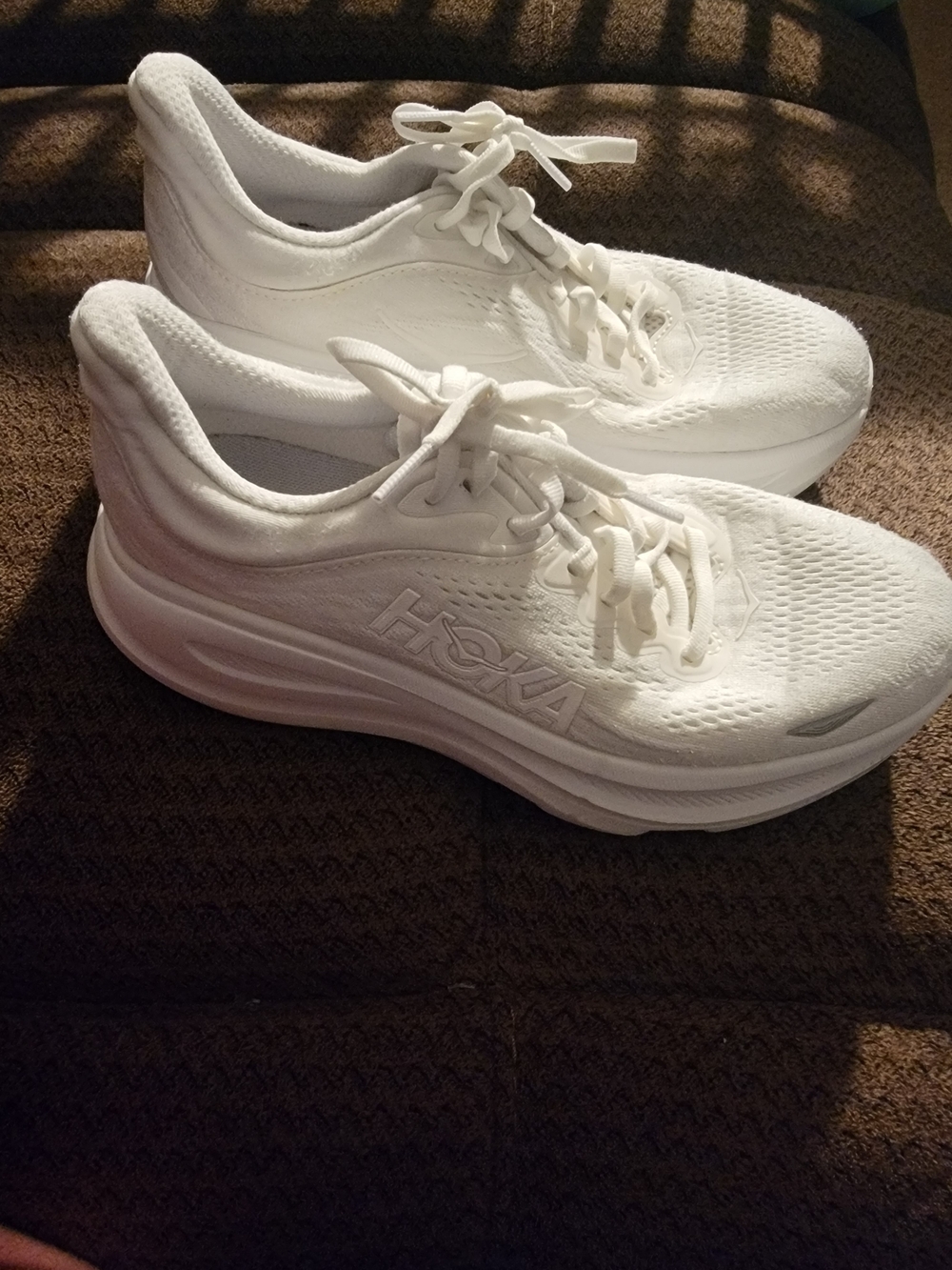 Hoka BONDI 9 Women's All-White Running Shoes